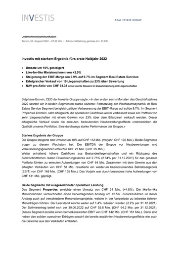 Thumbnail Investis Holding Half-year Report 2022-h1