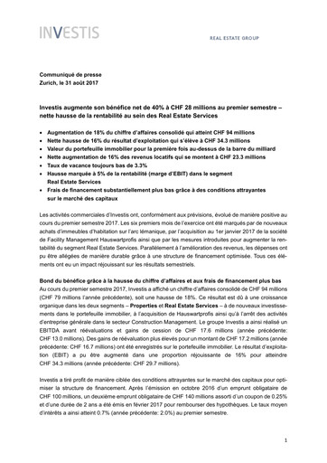 Thumbnail Investis Holding Half-year Report 2017-h1