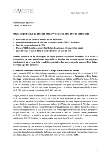 Thumbnail Investis Holding Half-year Report 2018-h1