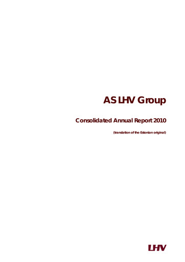 Thumbnail AS LHV Group Annual Report 2010