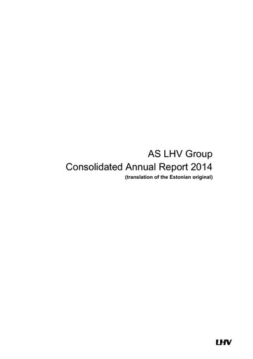 Thumbnail AS LHV Group Annual Report 2014