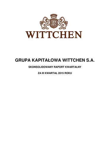 Thumbnail Wittchen Quarterly Report 2015-q3