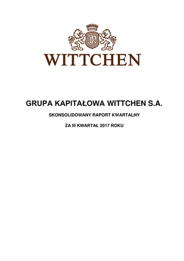 Thumbnail Wittchen Quarterly Report 2017-q3