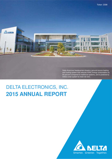 Thumbnail Delta Electronics Annual Report 2015