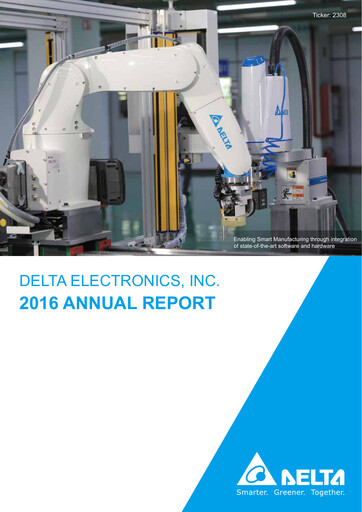 Thumbnail Delta Electronics Annual Report 2016