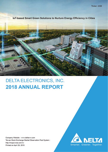 Thumbnail Delta Electronics Annual Report 2018