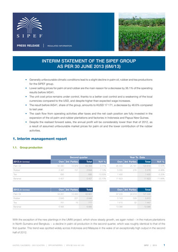 Miniature Sipef Rapport semestriel 2013-h1