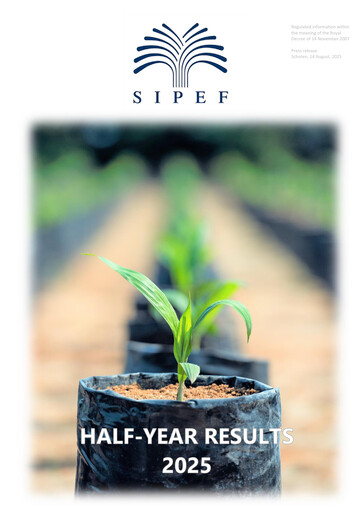 Thumbnail Sipef Half-year Report 2025-h1
