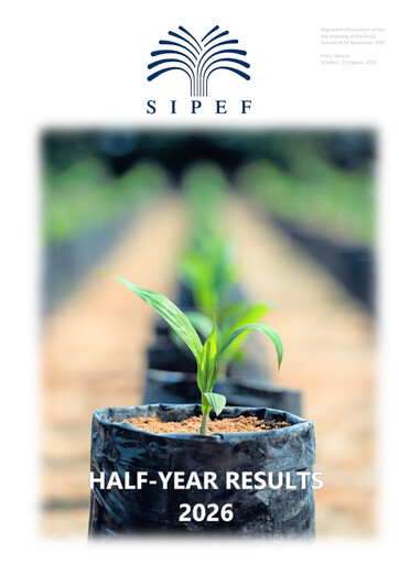 Miniature Sipef Rapport semestriel 2026-h1