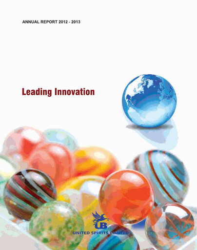 Thumbnail United Spirits
 Annual Report 2012-2013
