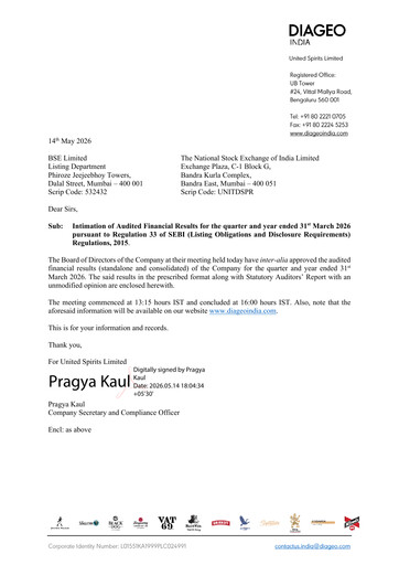 Thumbnail United Spirits
 Financial Statement 2025-2026