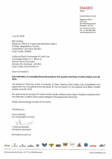 Thumbnail United Spirits
 Quarterly Report 2018-q1