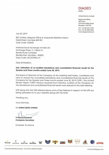 Thumbnail United Spirits
 Quarterly Report 2019-q1