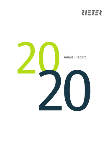 Thumbnail Rieter Holding Annual Report 2020