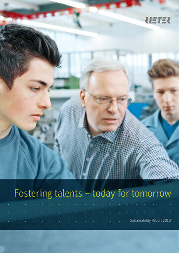 Thumbnail Rieter Holding Sustainability Report 2013