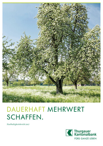 Vorschaubild Thurgauer Kantonalbank Nachhaltigkeitsbericht 2017