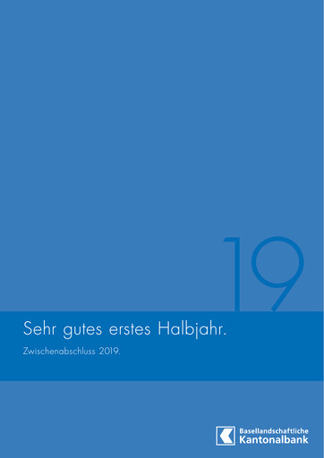 Miniature Basellandschaftliche Kantonalbank Rapport semestriel 2019-h1