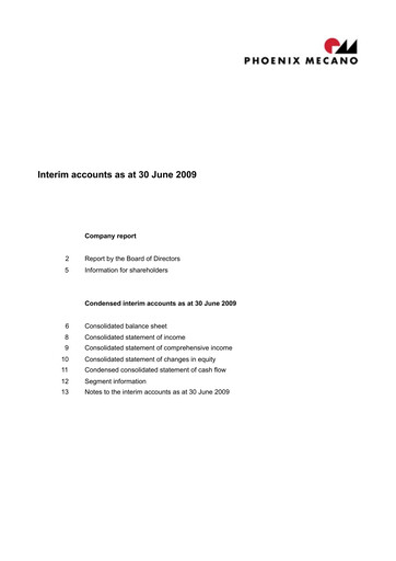 Vorschaubild Phoenix Mecano Halbjahresbericht 2009-h1