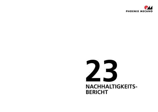 Vorschaubild Phoenix Mecano Nachhaltigkeitsbericht 2023