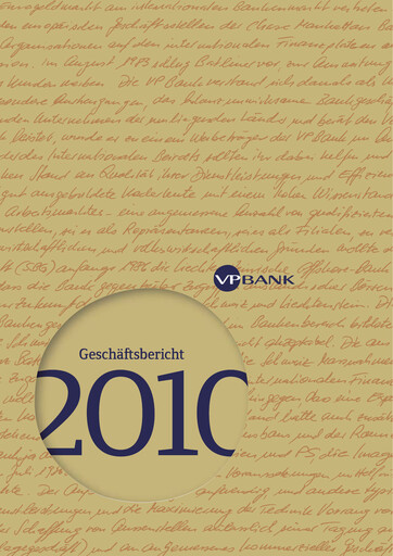 Vorschaubild VP Bank Jahresbericht 2010