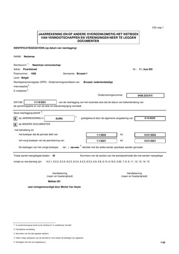 Thumbnail Nextensa Financial Statement 2022