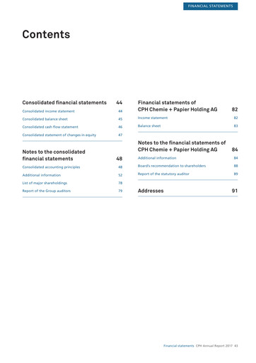 Thumbnail CPH Group AG Financial Statement 2017
