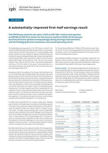 Thumbnail CPH Group AG Half-year Report 2018-h1
