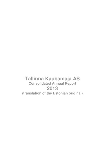 Thumbnail TKM Grupp AS Annual Report 2013