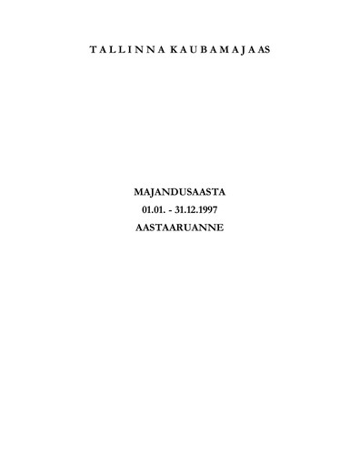 Thumbnail TKM Grupp AS Annual Report 1997