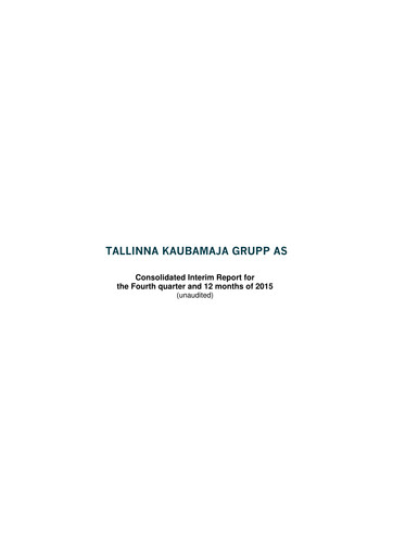 Thumbnail TKM Grupp AS Financial Report 2015