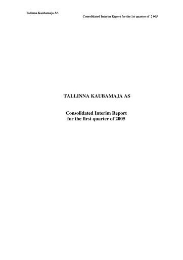 Thumbnail TKM Grupp AS Quarterly Report 2005-q1