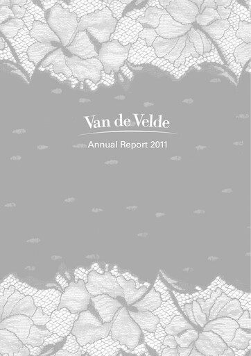 Thumbnail Van de Velde Annual Report 2011