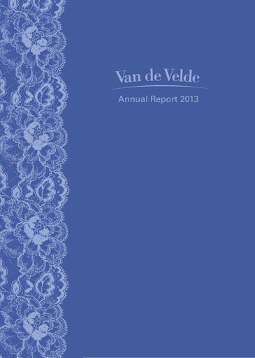 Thumbnail Van de Velde Annual Report 2013