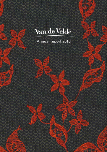 Thumbnail Van de Velde Annual Report 2016