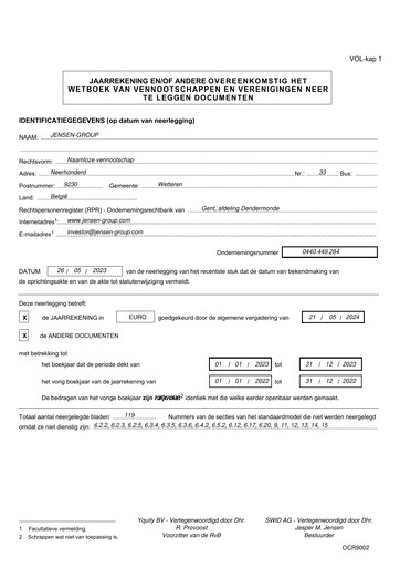 Thumbnail Jensen-Group Financial Statement 2023