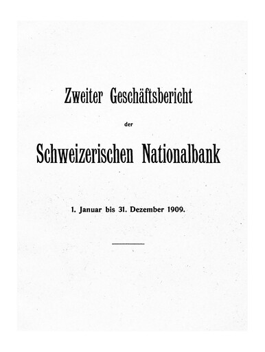 Thumbnail Schweizerische Nationalbank Annual Report 1909