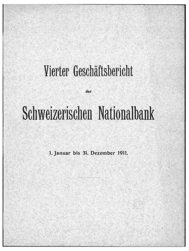 Thumbnail Schweizerische Nationalbank Annual Report 1911
