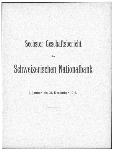 Thumbnail Schweizerische Nationalbank Annual Report 1913