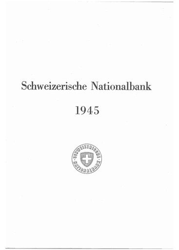 Thumbnail Schweizerische Nationalbank Annual Report 1945
