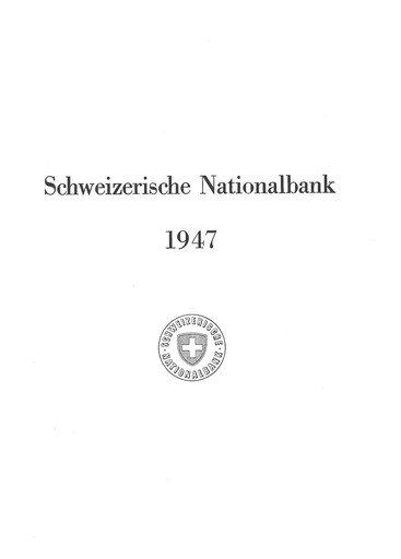 Thumbnail Schweizerische Nationalbank Annual Report 1947