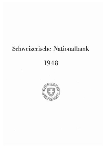 Thumbnail Schweizerische Nationalbank Annual Report 1948