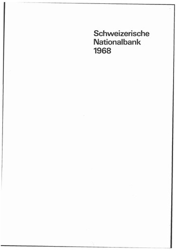 Thumbnail Schweizerische Nationalbank Annual Report 1968