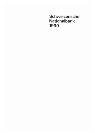 Thumbnail Schweizerische Nationalbank Annual Report 1969