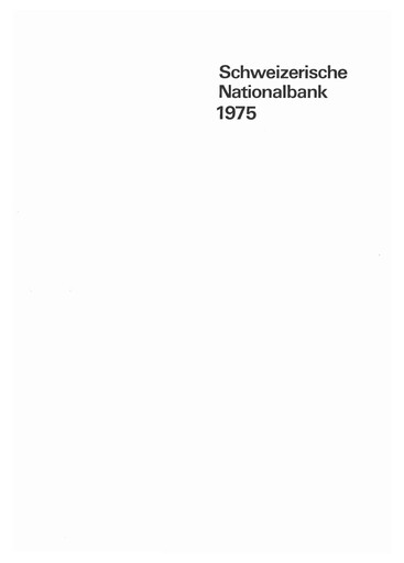 Thumbnail Schweizerische Nationalbank Annual Report 1975