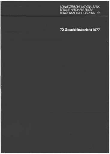 Thumbnail Schweizerische Nationalbank Annual Report 1977