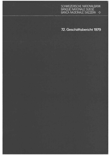 Thumbnail Schweizerische Nationalbank Annual Report 1979