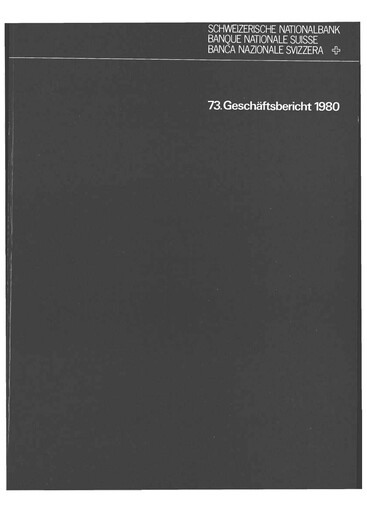 Thumbnail Schweizerische Nationalbank Annual Report 1980