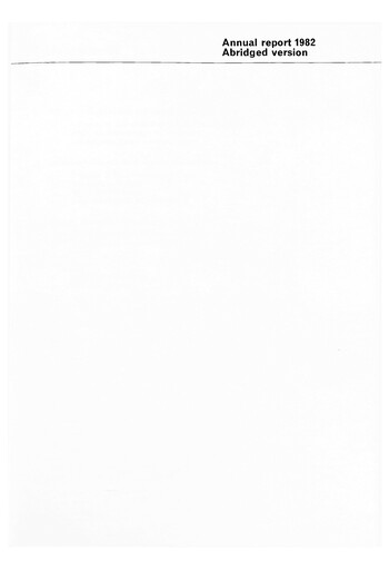 Thumbnail Schweizerische Nationalbank Annual Report 1982