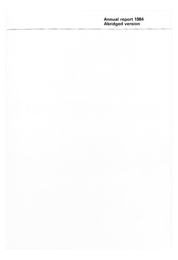 Thumbnail Schweizerische Nationalbank Annual Report 1984