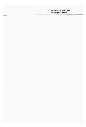 Thumbnail Schweizerische Nationalbank Annual Report 1986